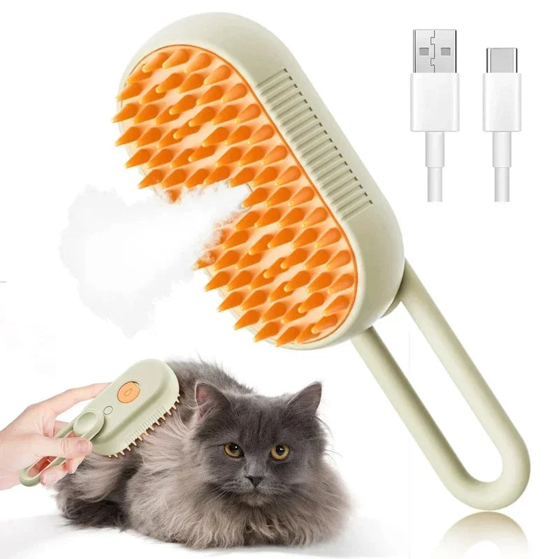 3-in-1 Steam Comb (Combing + Massage + Hair Removal)